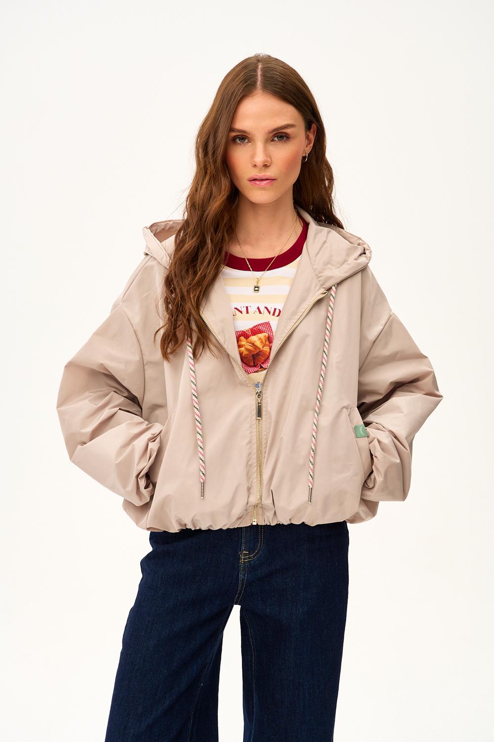 Parka corta con capucha Desert Flower