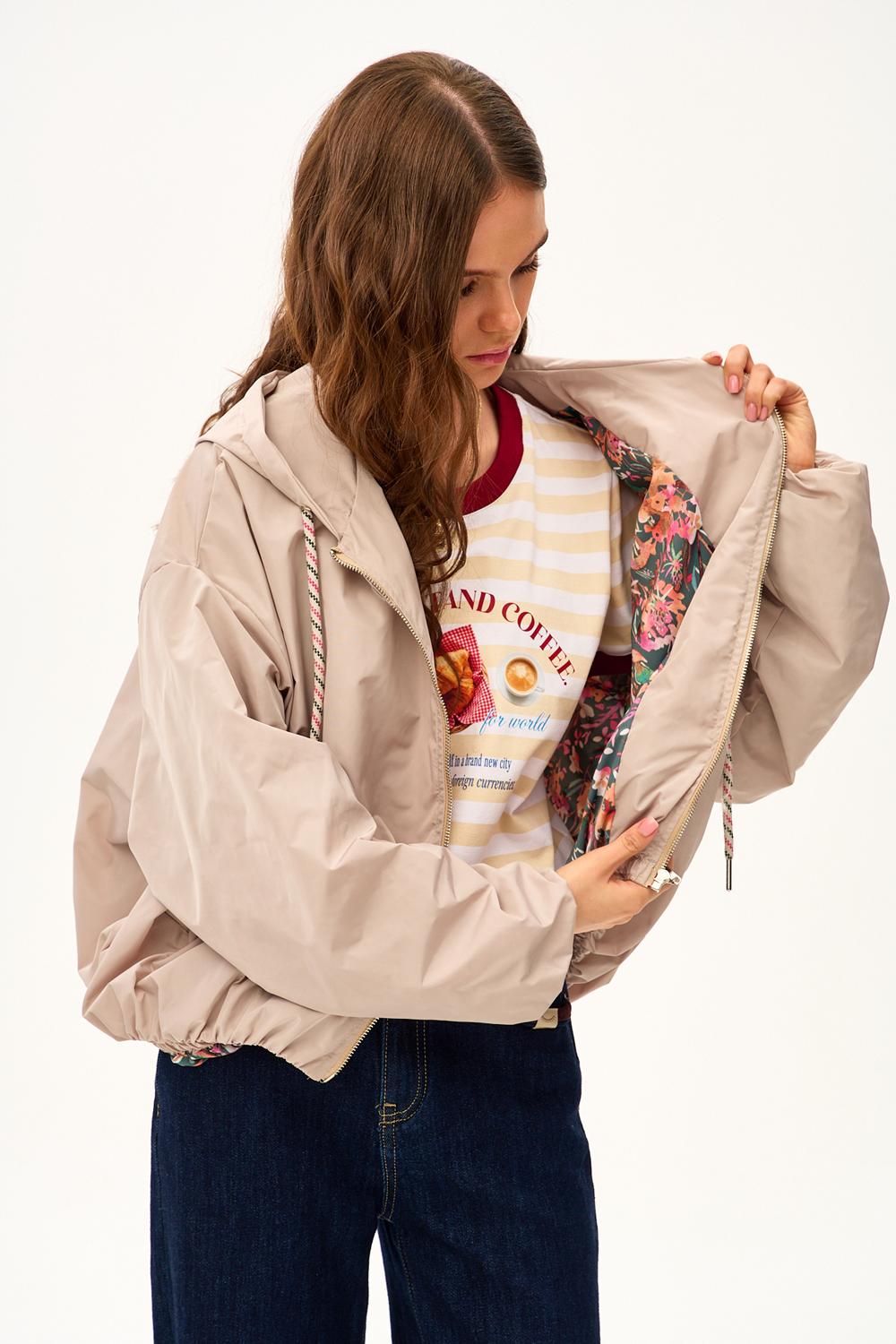Parka corta con capucha Desert Flower