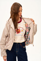 Parka corta con capucha Desert Flower
