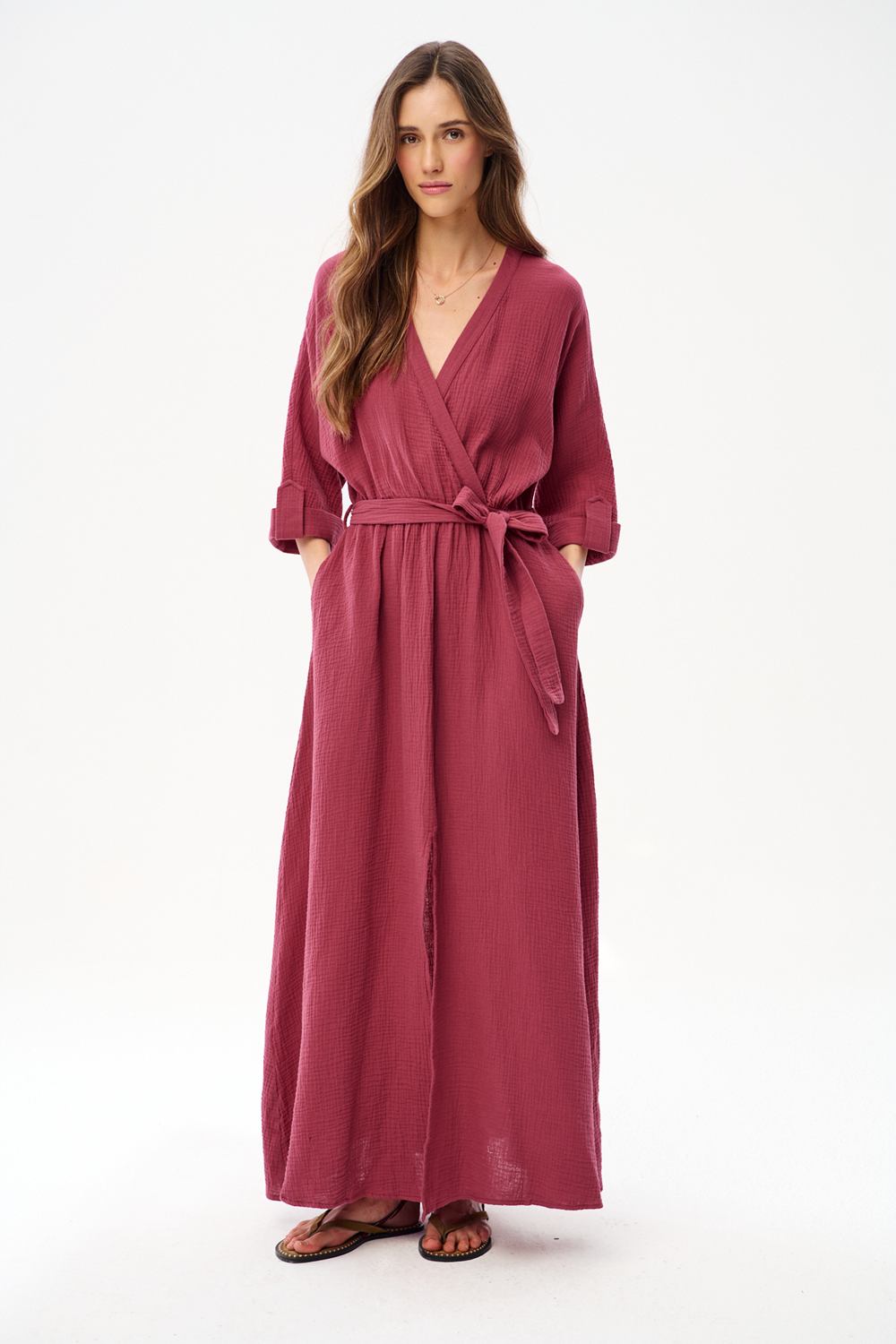 Rochie lungă din muselină Savannah