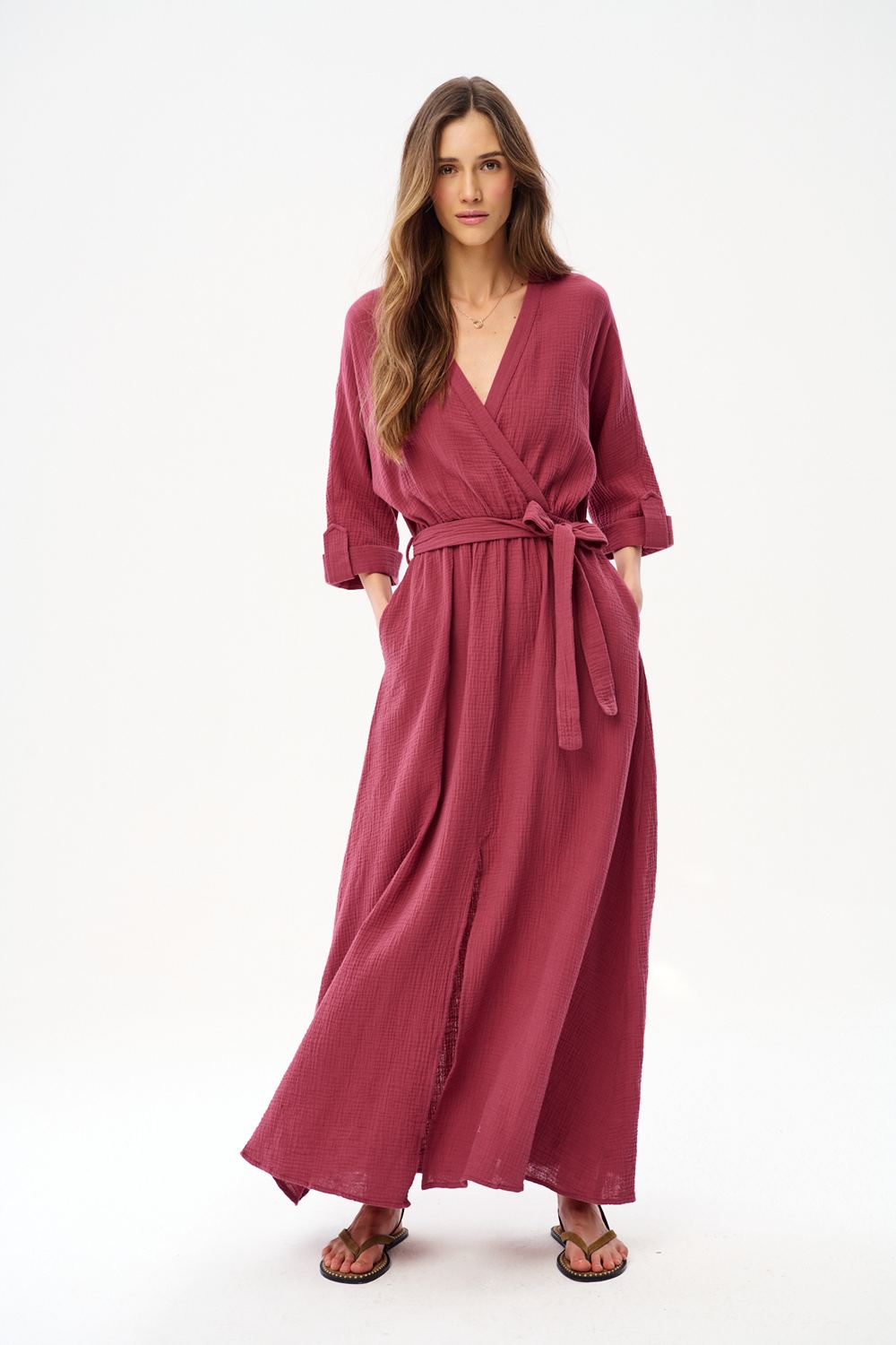Rochie lungă din muselină Savannah