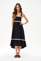 Rochie midi din in Midnight Kiss