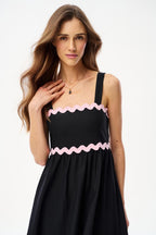 Rochie midi din in Midnight Kiss
