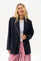 Anthracite Blazer with Detachable Collar