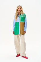 No Consensus Mixed-Fabric Shirt