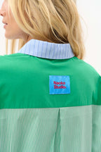 No Consensus Mixed-Fabric Shirt
