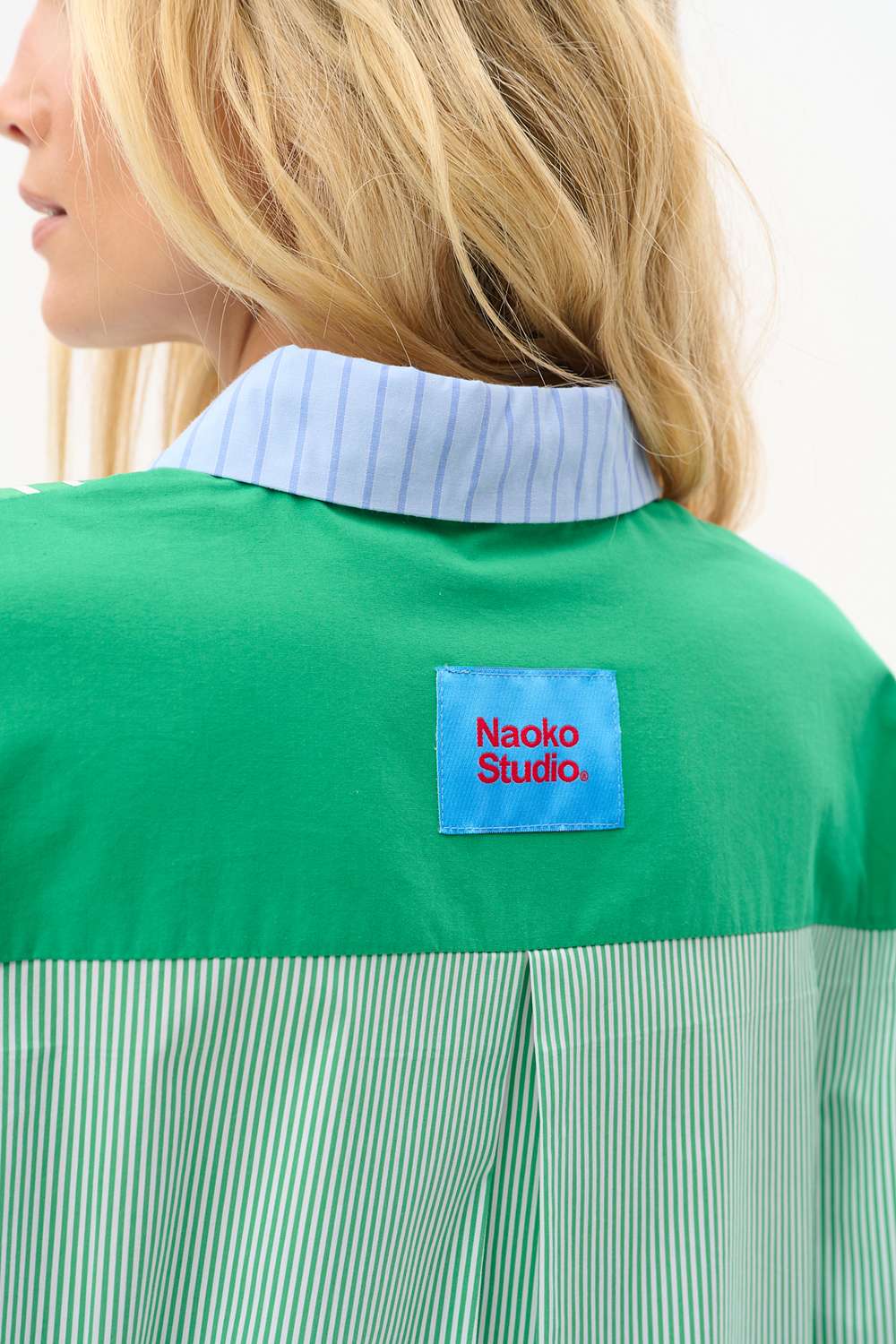 No Consensus Mixed-Fabric Shirt