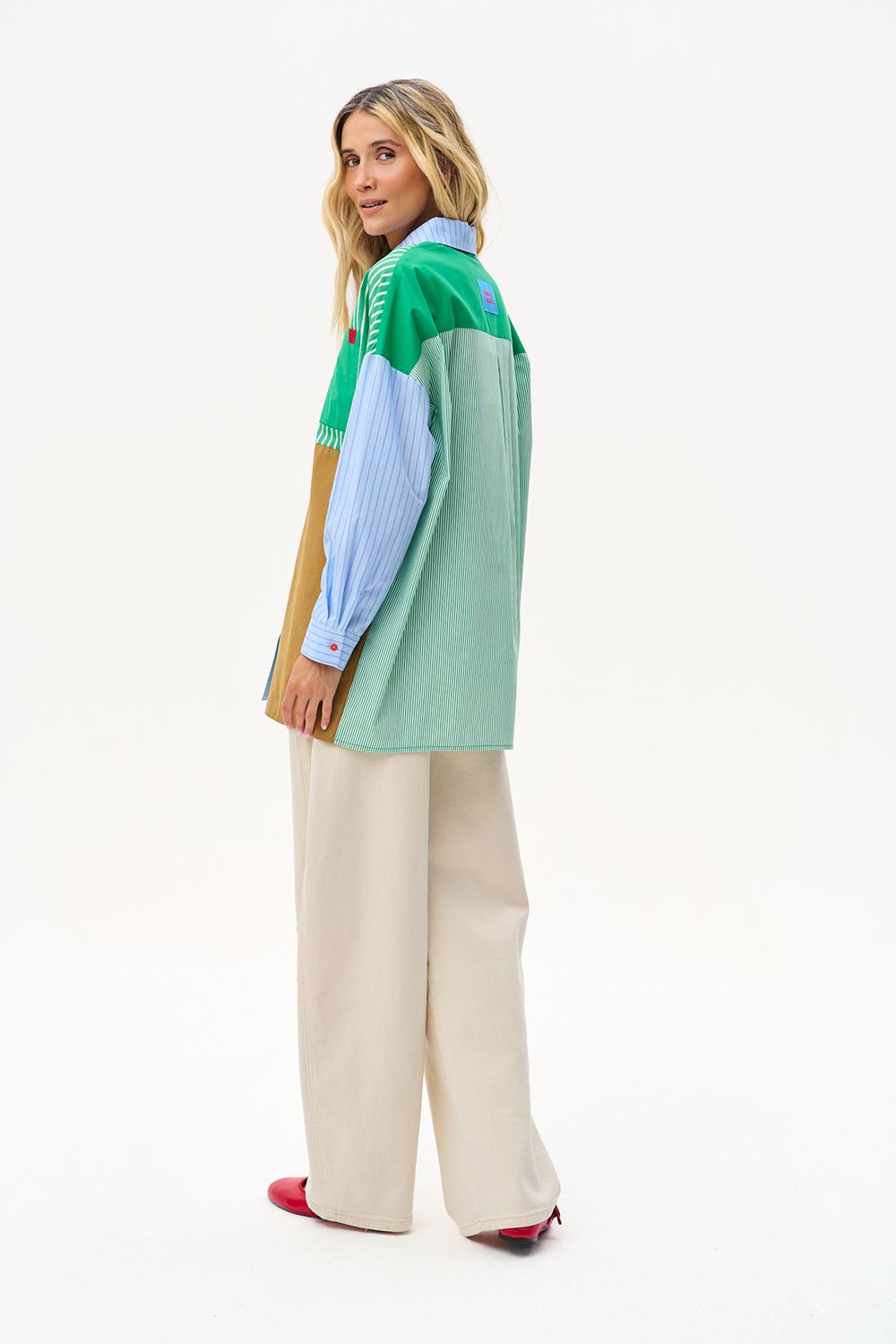 No Consensus Mixed-Fabric Shirt