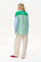 No Consensus Mixed-Fabric Shirt