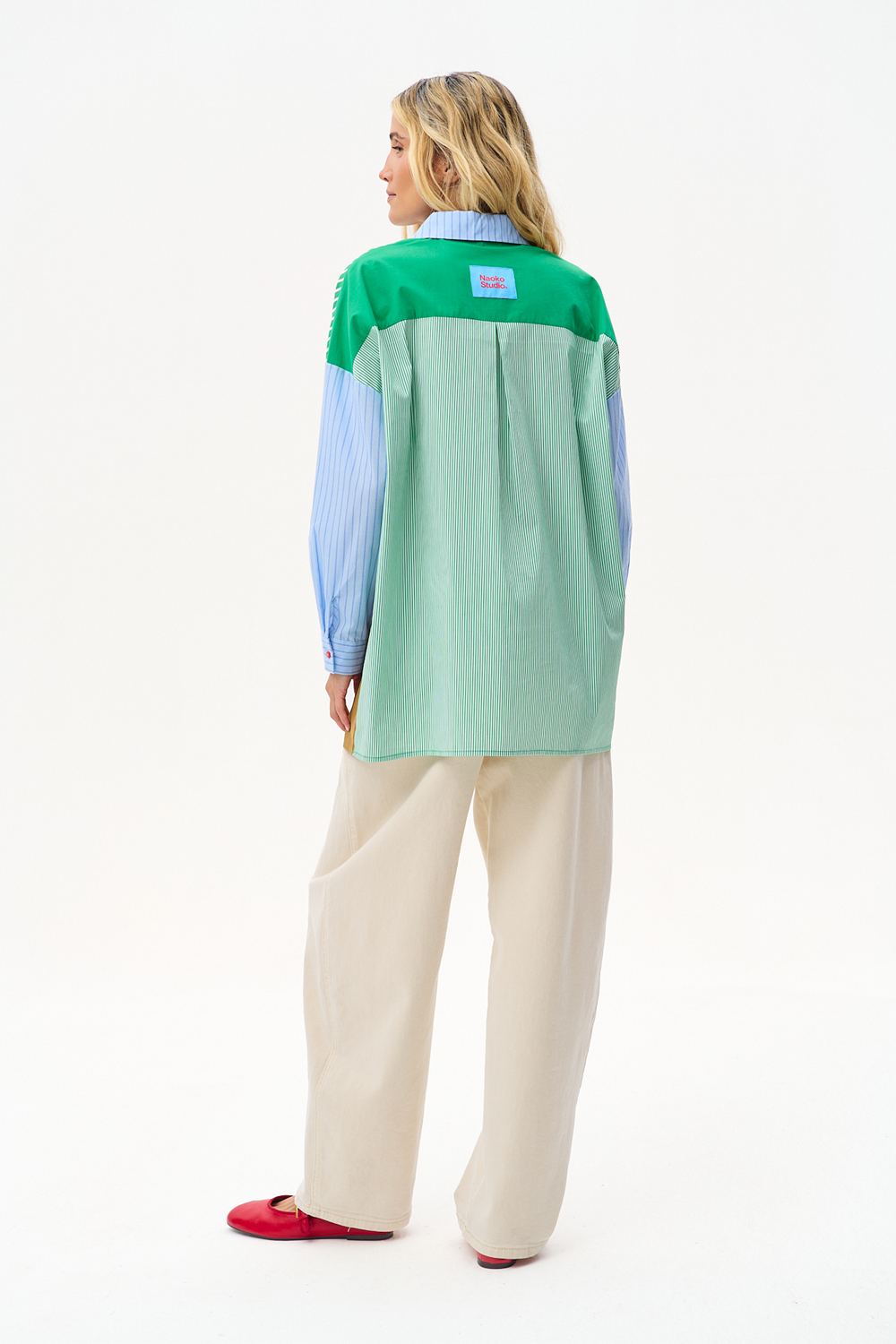 No Consensus Mixed-Fabric Shirt