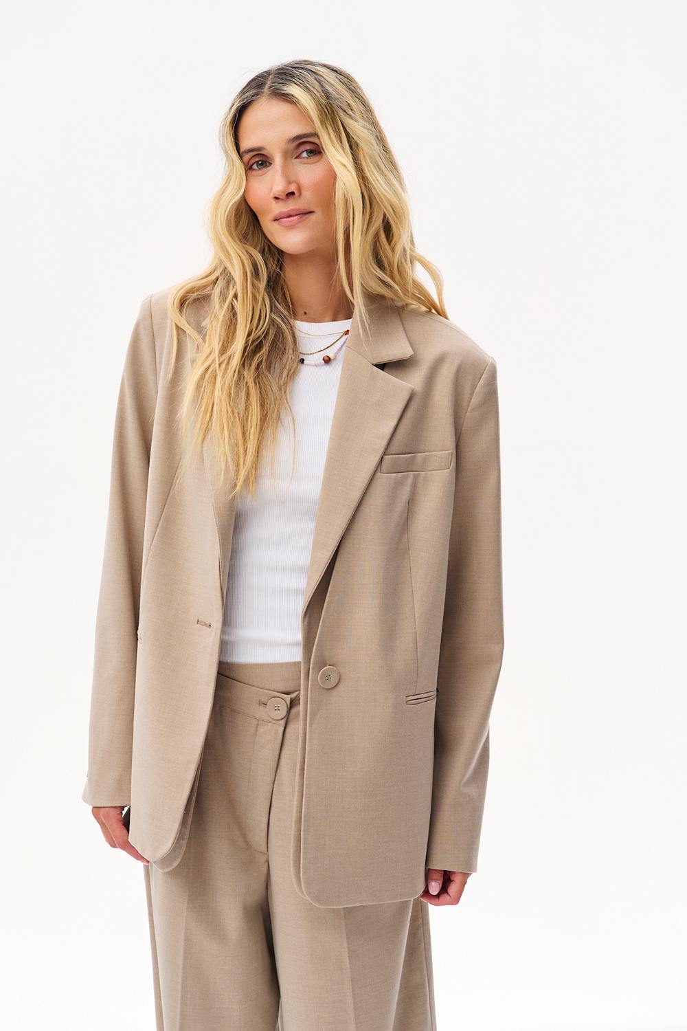 Marzipan Jacket with Detachable Collar
