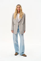 Checked Out Wool Blazer