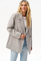 Checked Out Wool Blazer