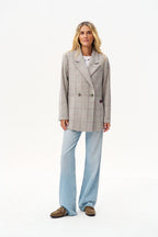Checked Out Wool Blazer