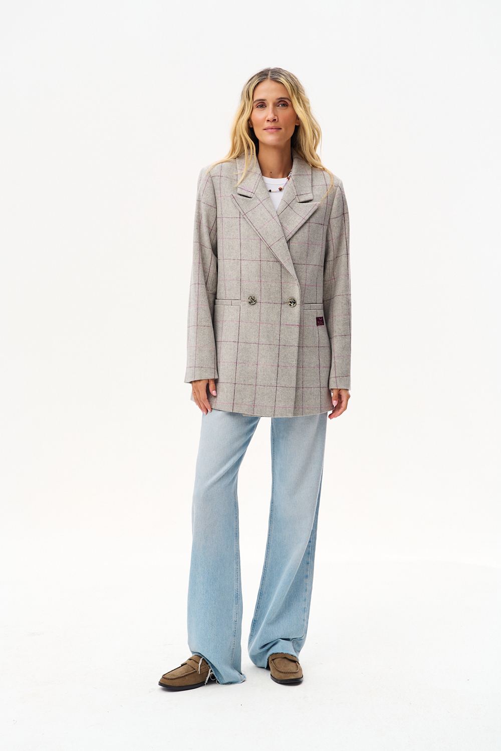 Checked Out Wool Blazer