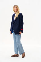 Midnight Splash Wool Blazer