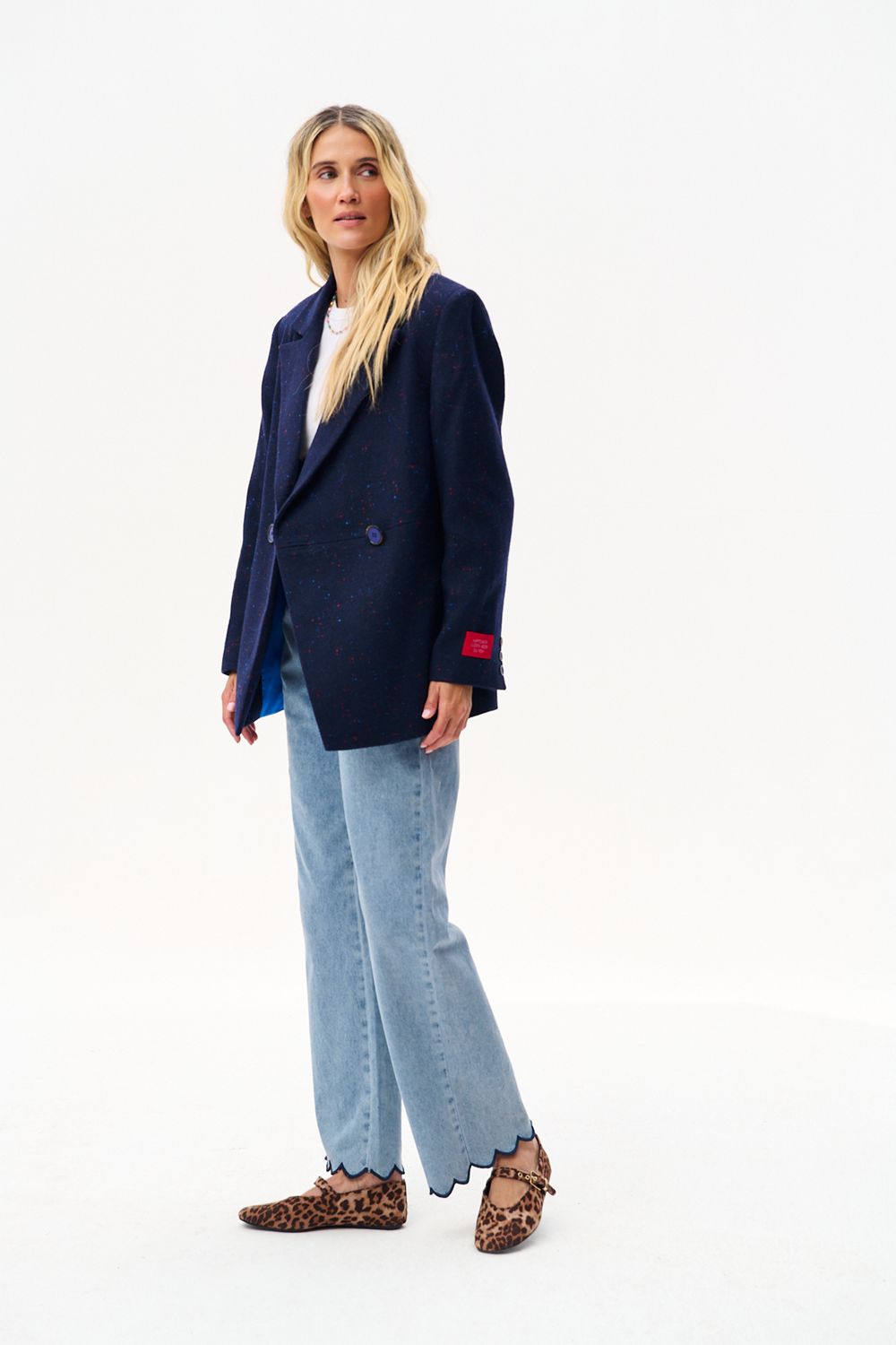 Midnight Splash Wool Blazer