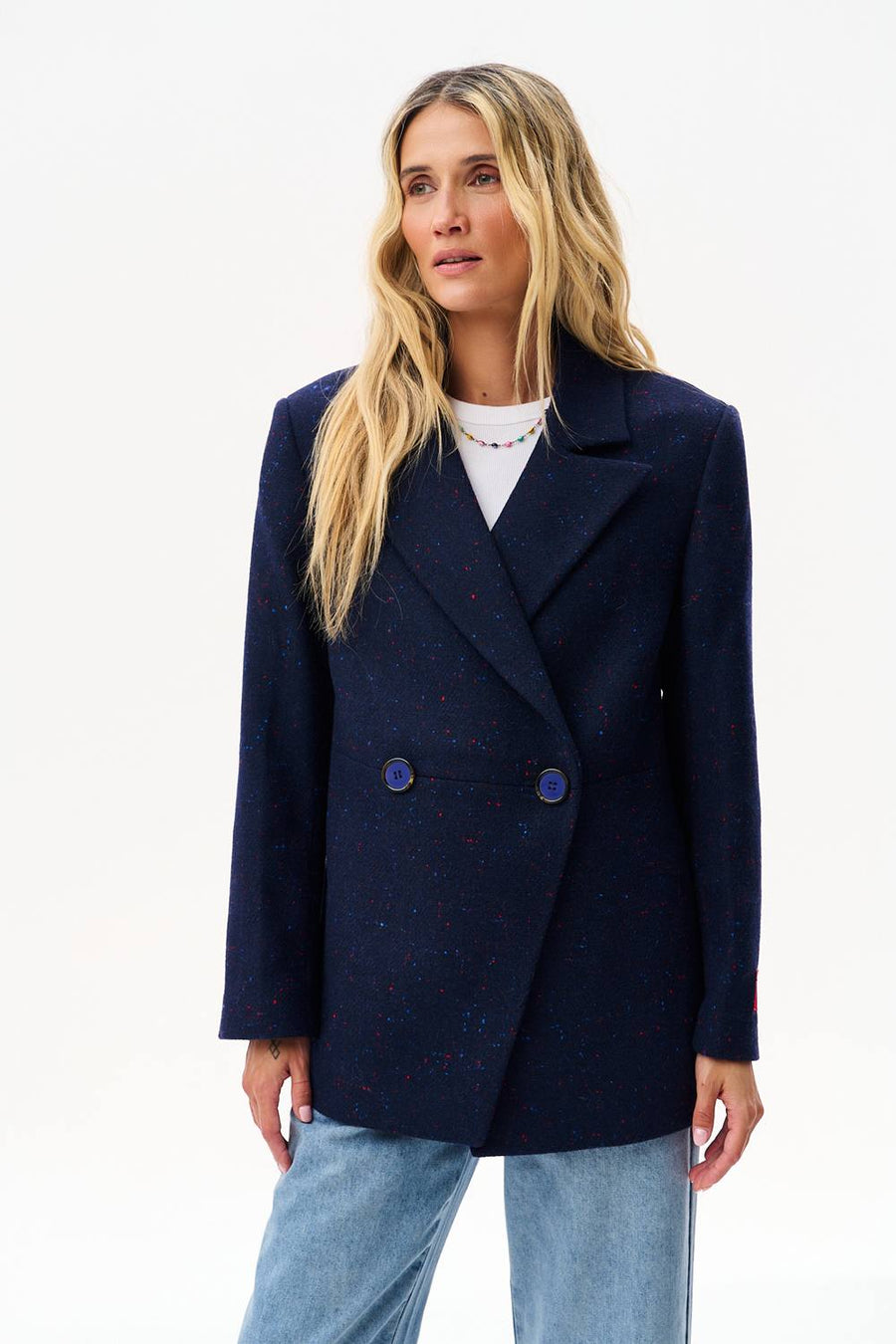 Midnight Splash Wool Blazer