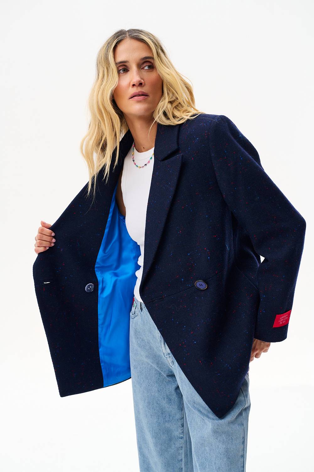 Midnight Splash Wool Blazer