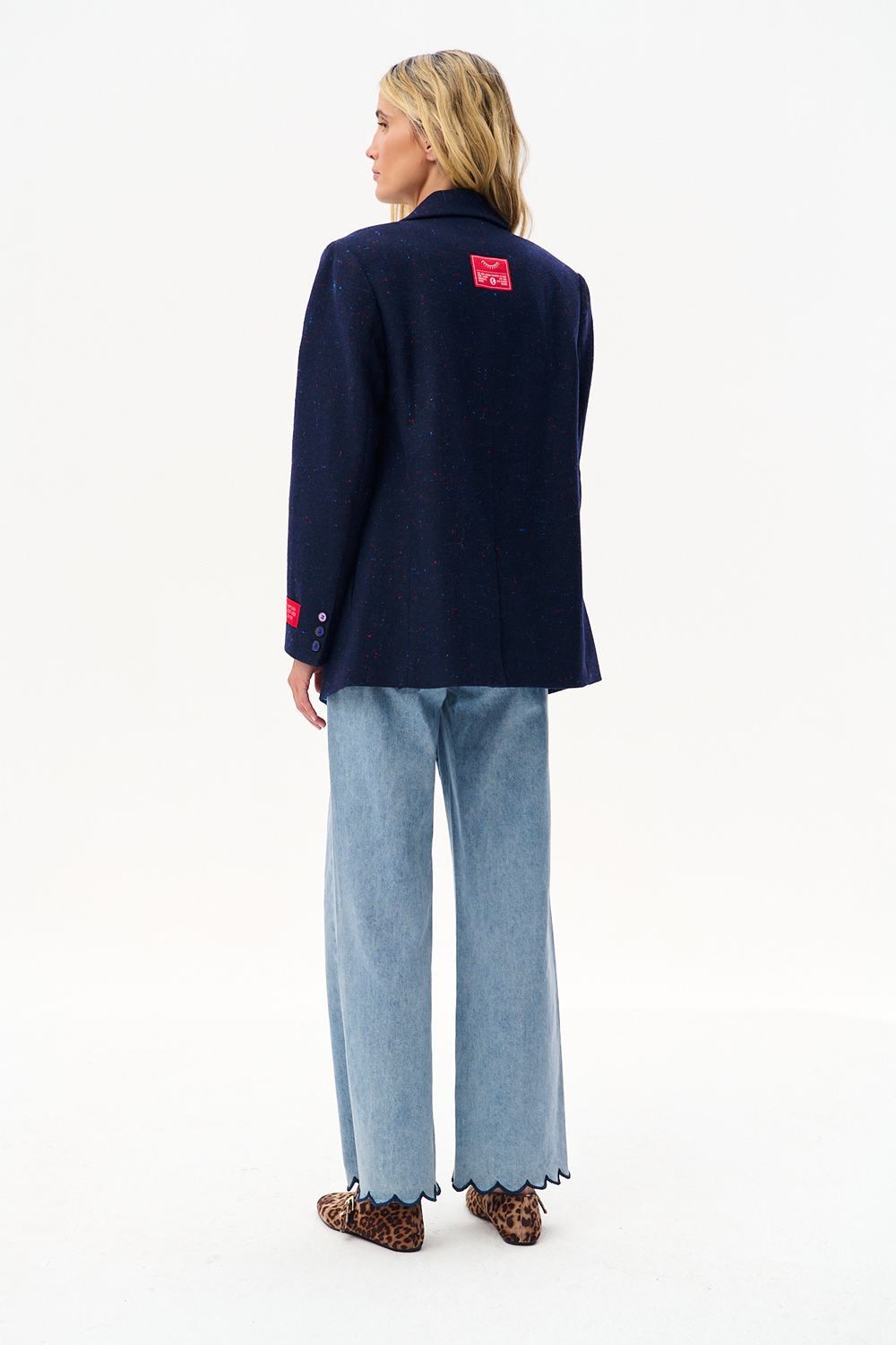 Midnight Splash Wool Blazer