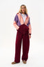 Pantaloni felpati a gamba larga Chaotic Elegance