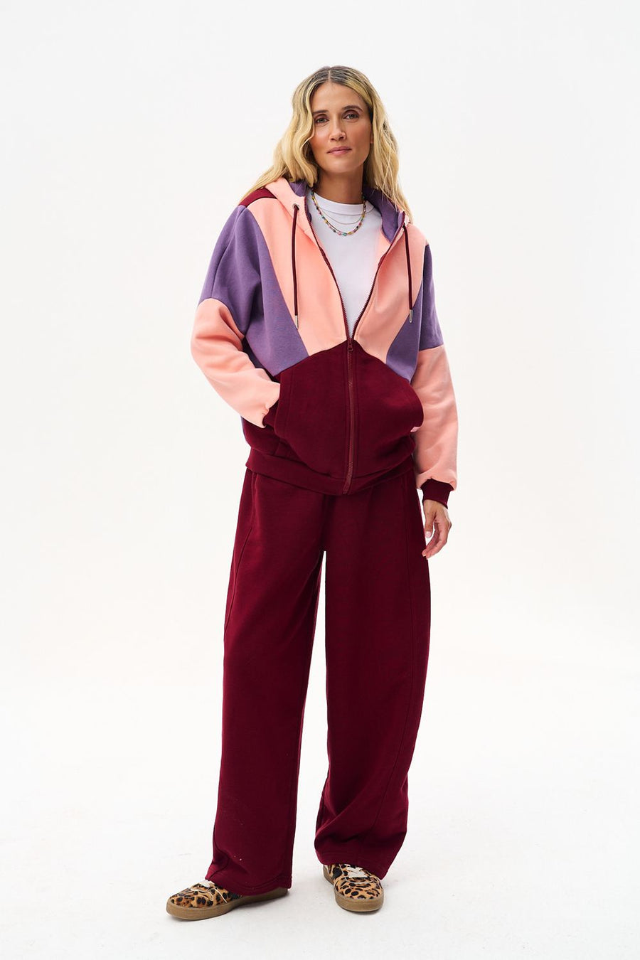Chaotic Elegance Wide-Leg Sweatpants