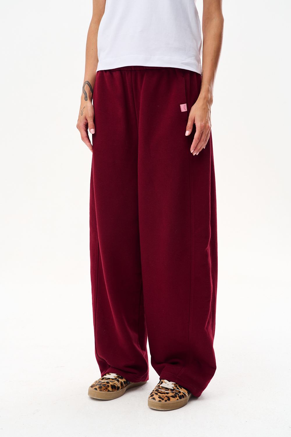 Chaotic Elegance Wide-Leg Sweatpants