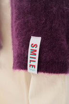 Deep Wisteria Long Mohair Cardigan