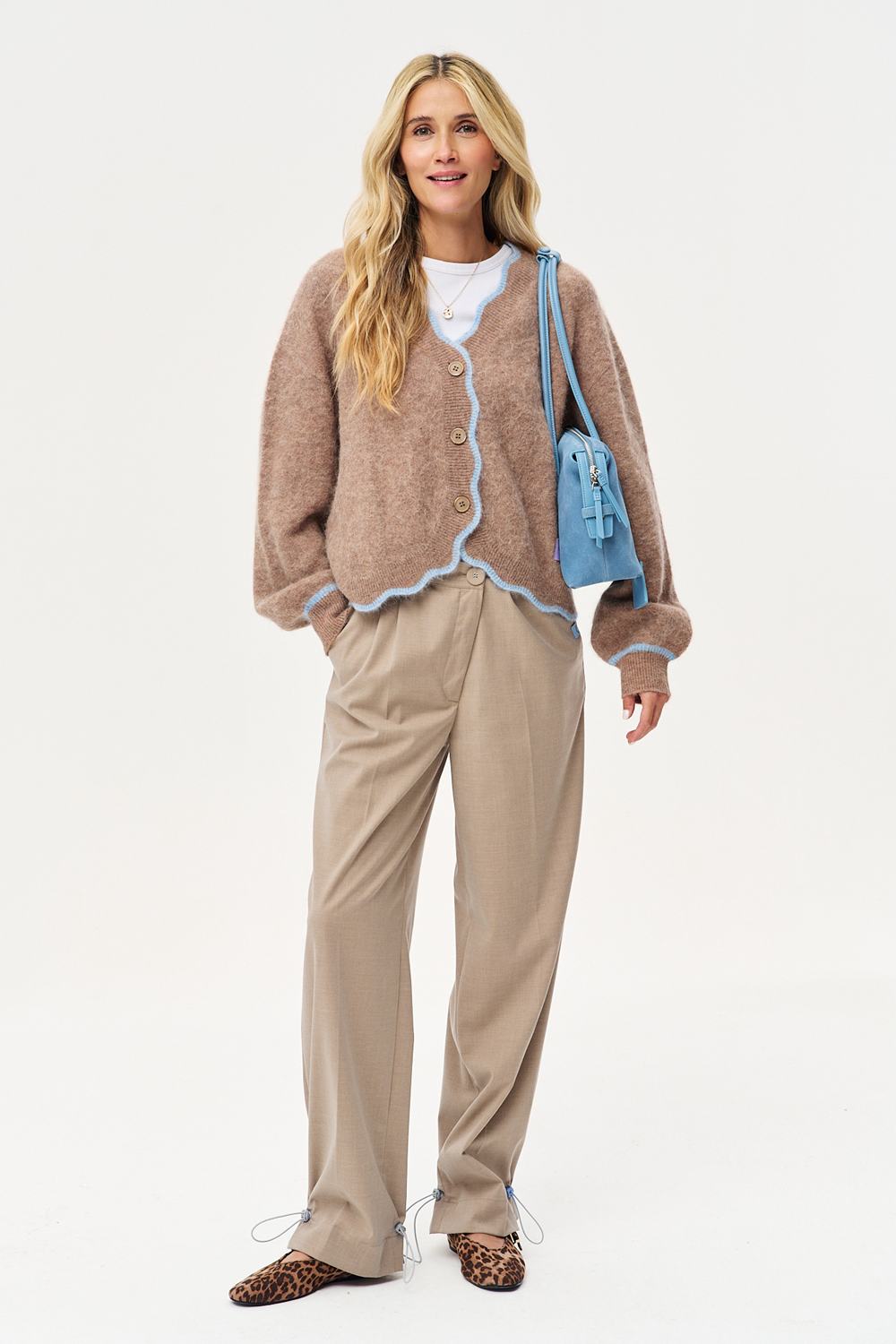 Sandy Wave Wool Cardigan