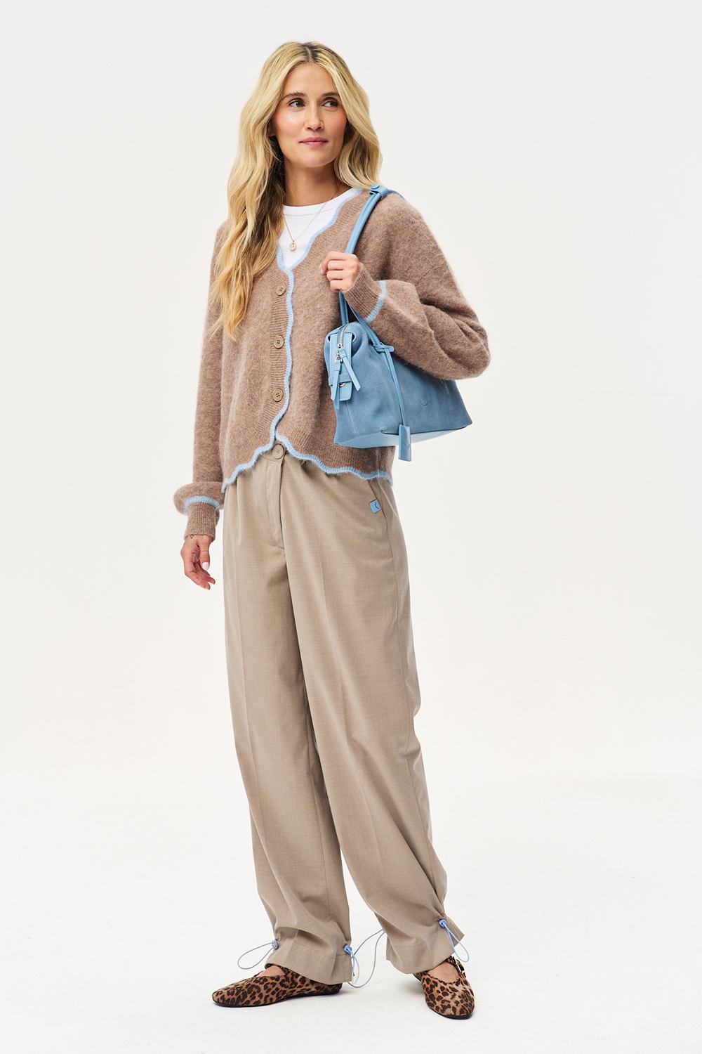 Sandy Wave Wool Cardigan
