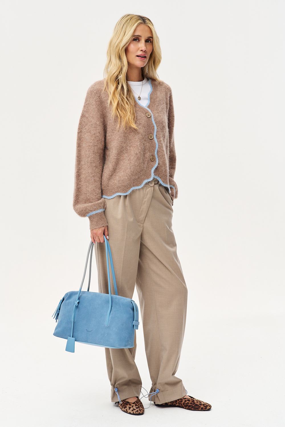 Sandy Wave Wool Cardigan