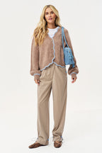 Sandy Wave Wool Cardigan