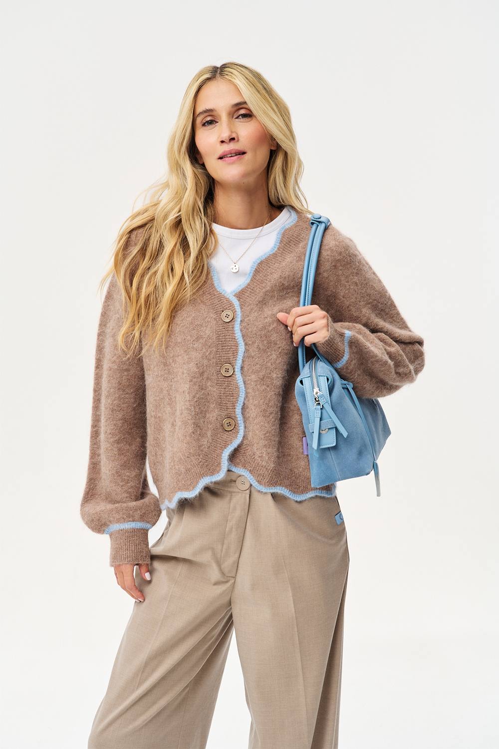 Sandy Wave Wool Cardigan