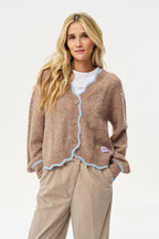 Sandy Wave Wool Cardigan