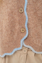 Sandy Wave Wool Cardigan