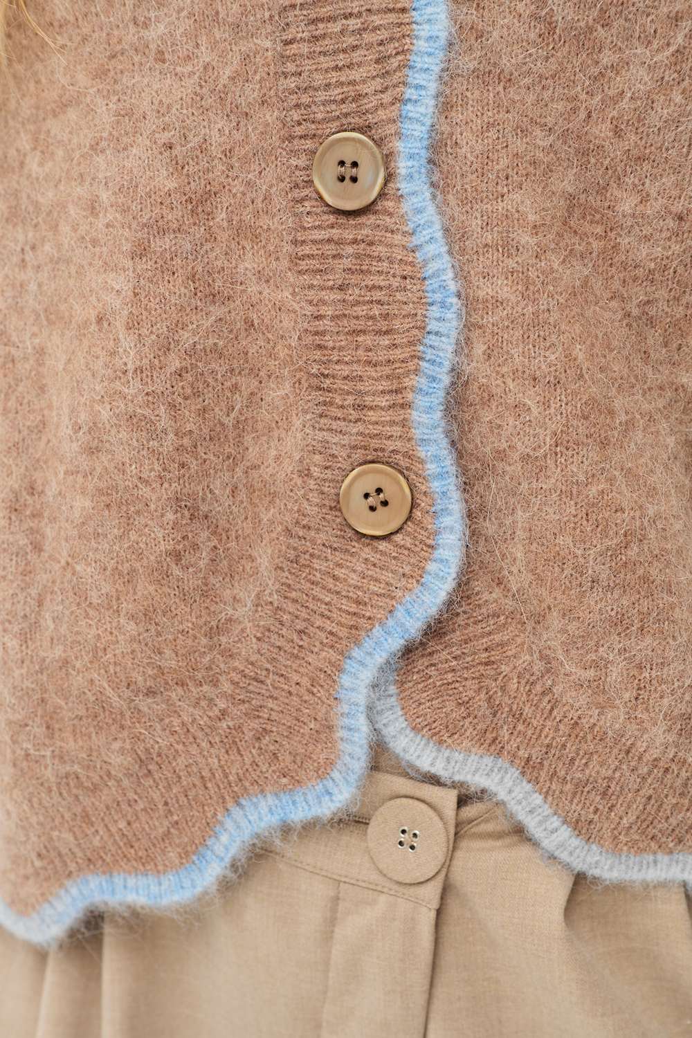 Sandy Wave Wool Cardigan