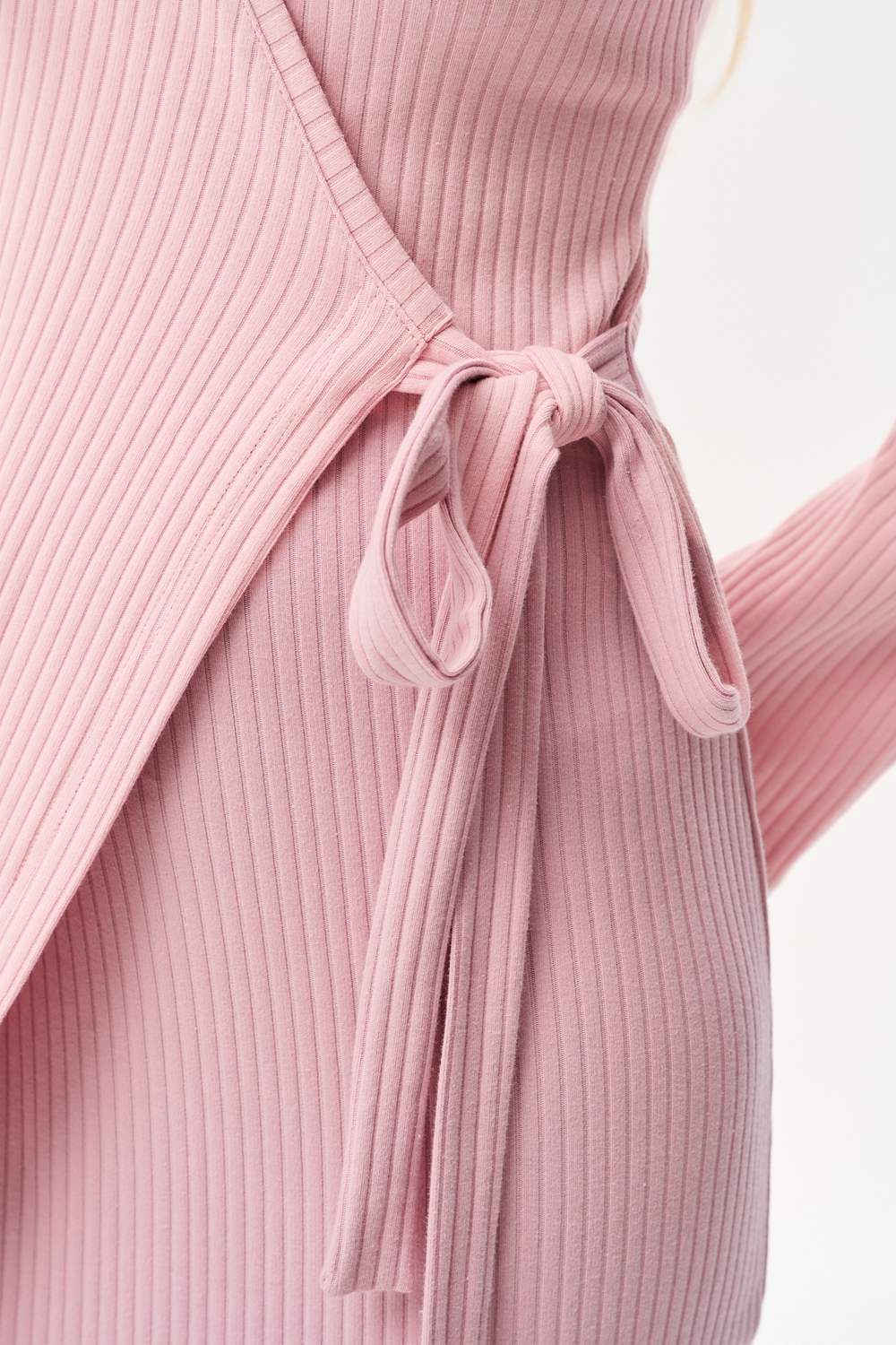 Gentle Blush Knit Midi Dress