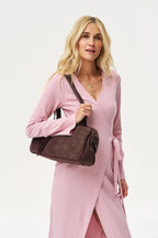 Gentle Blush Knit Midi Dress