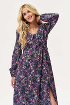 Midnight Garden Midi Dress