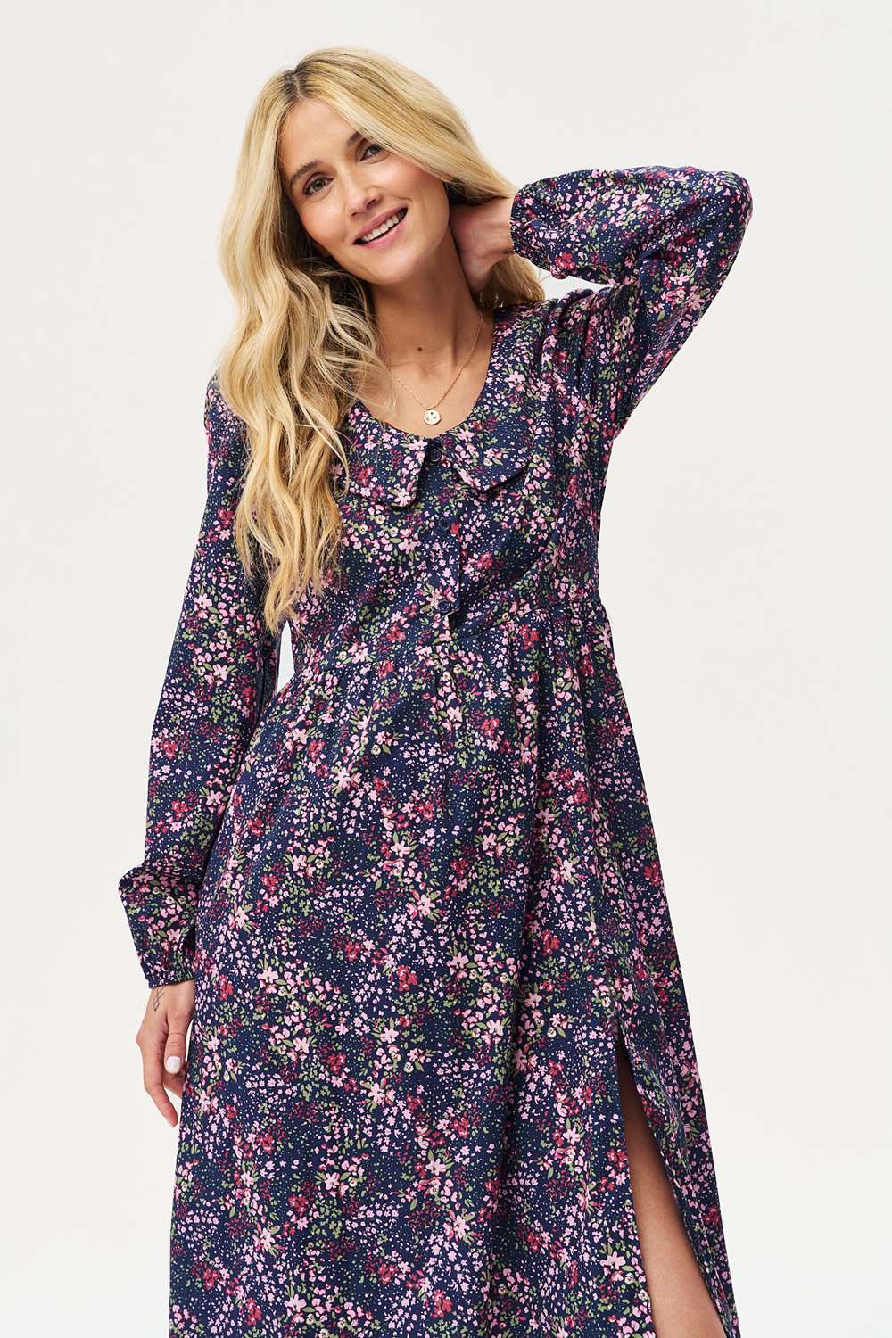 Midnight Garden Midi Dress