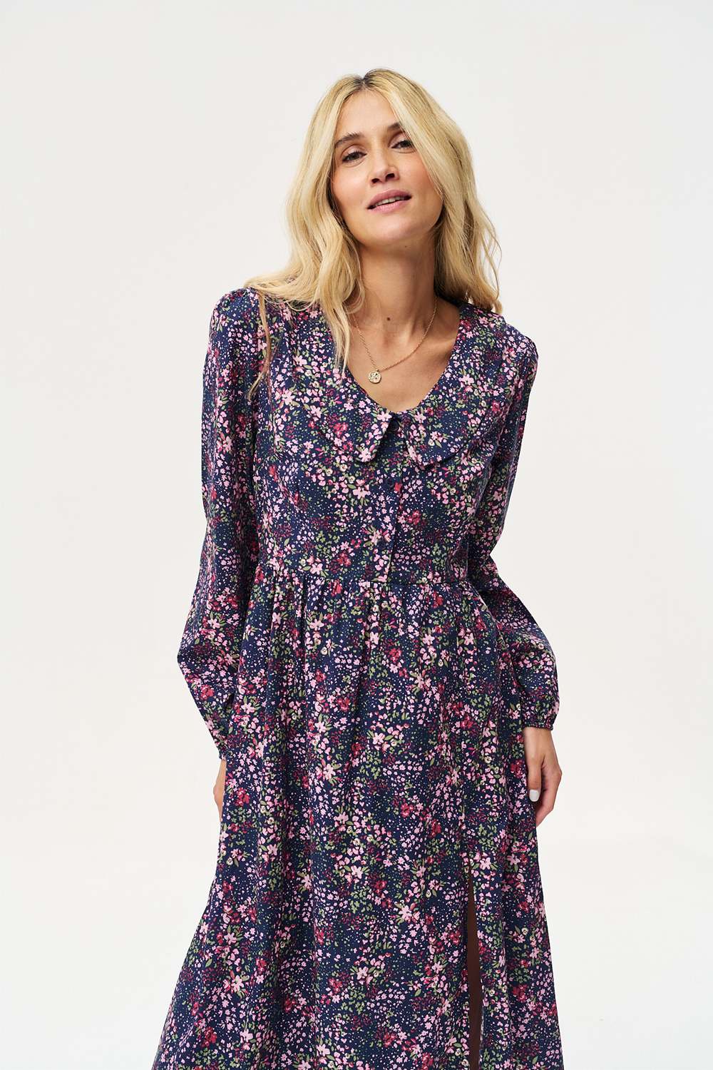 Midnight Garden Midi Dress