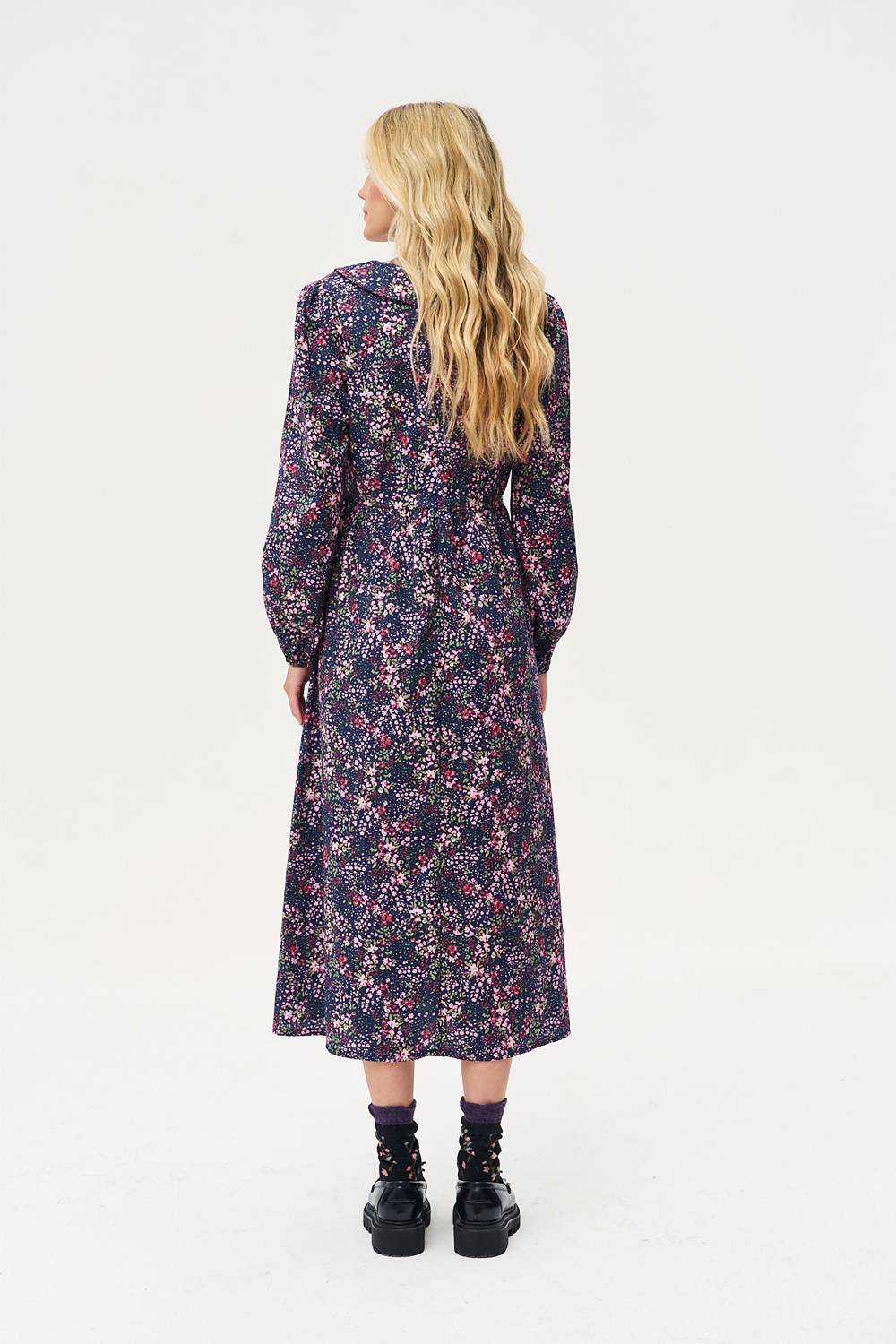 Midnight Garden Midi Dress