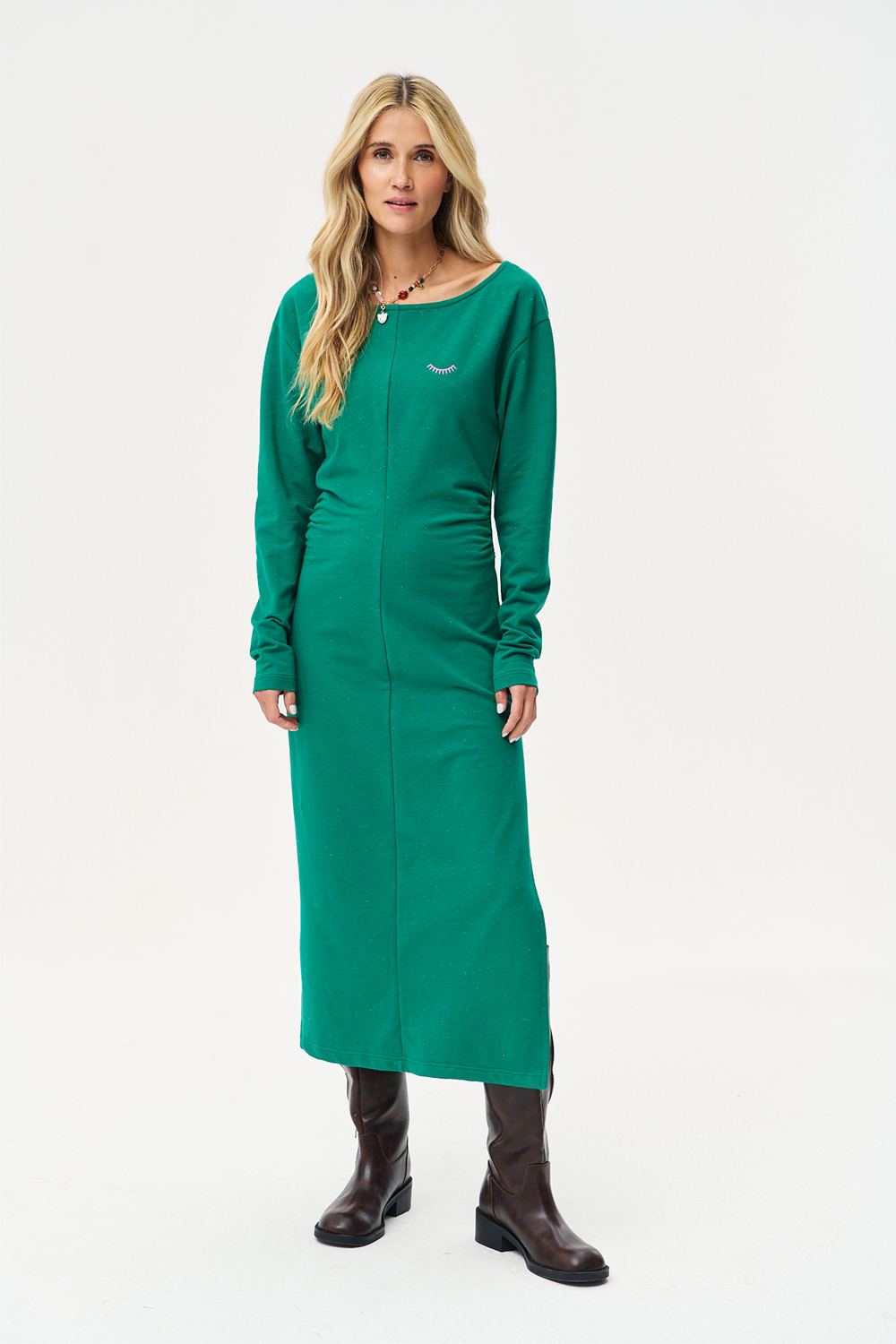 Emerald Hush Knit Dress