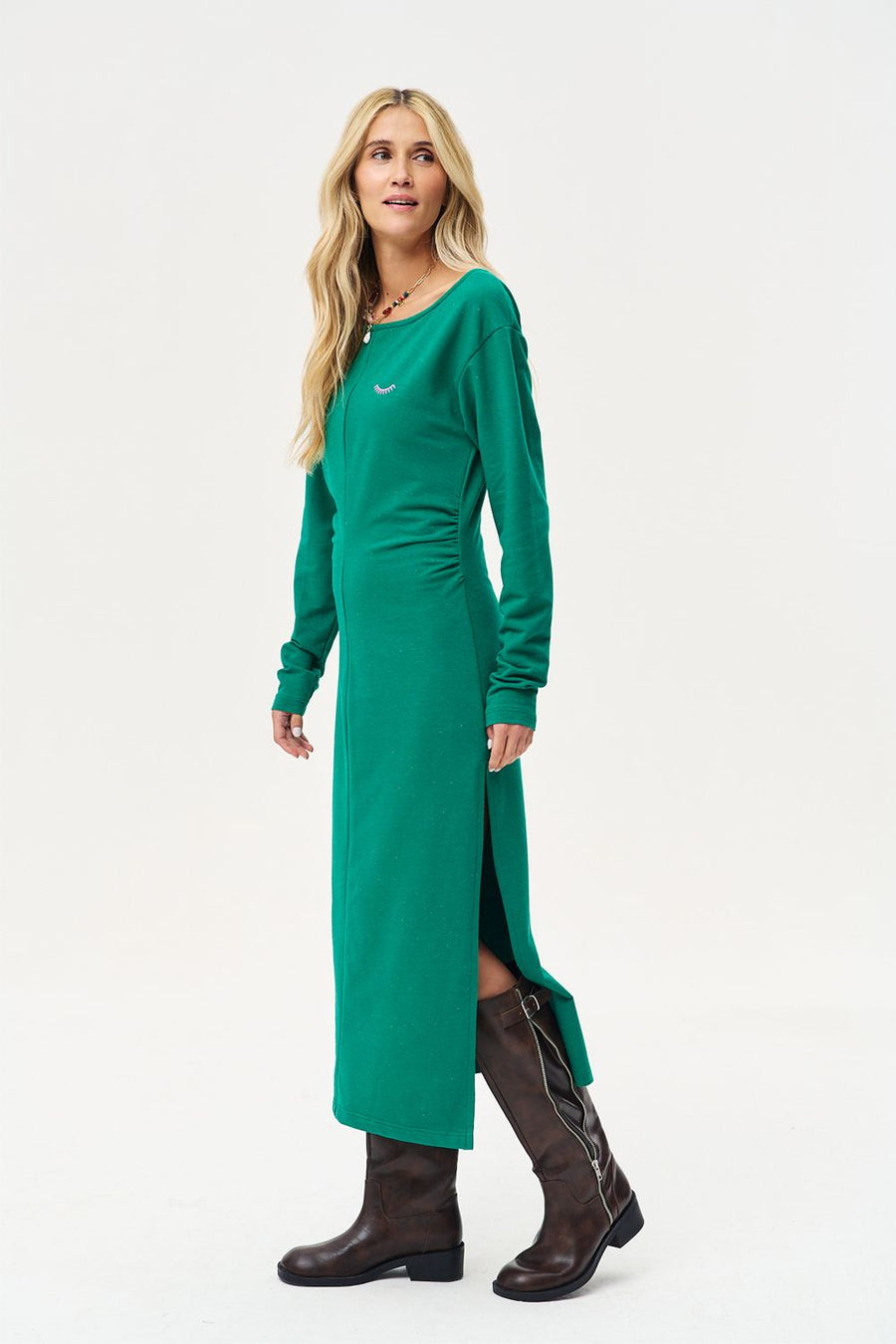 Emerald Hush Knit Dress