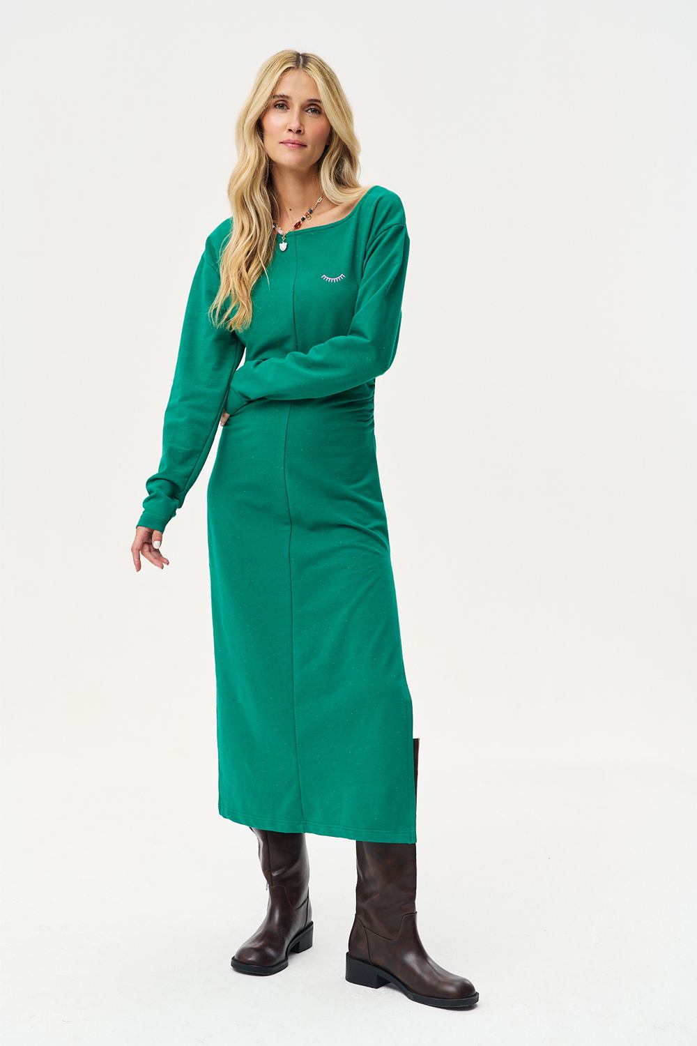 Emerald Hush Knit Dress