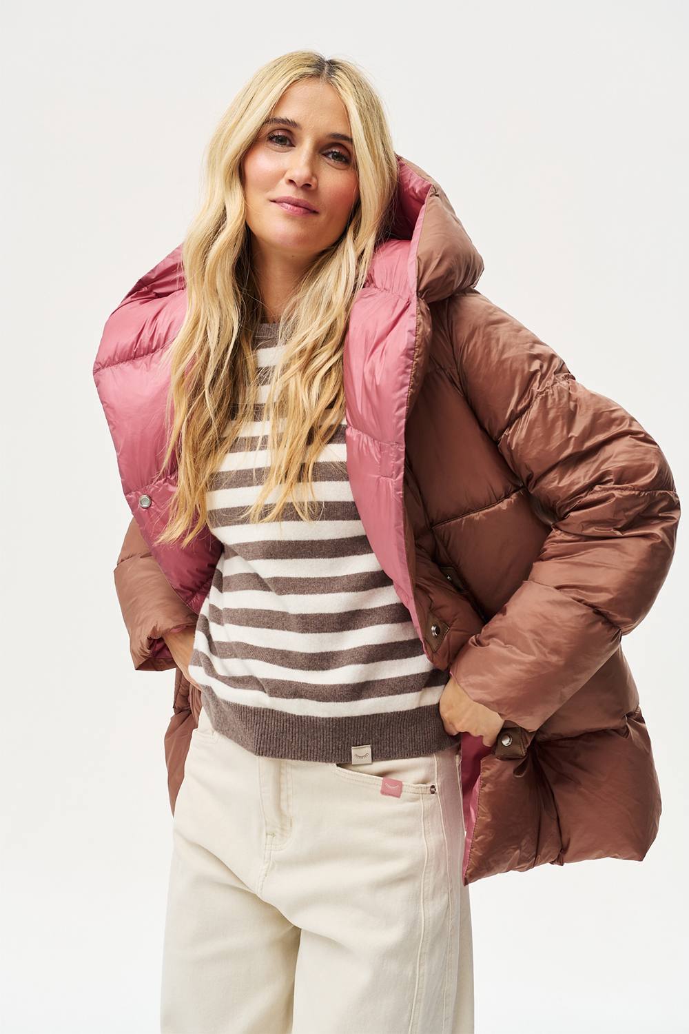 Chaqueta de invierno reversible Alaska Caramel Blush