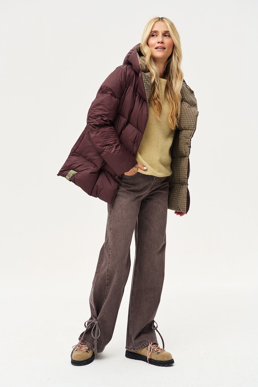 Alaska Moody Plaid Reversible Winter Jacket