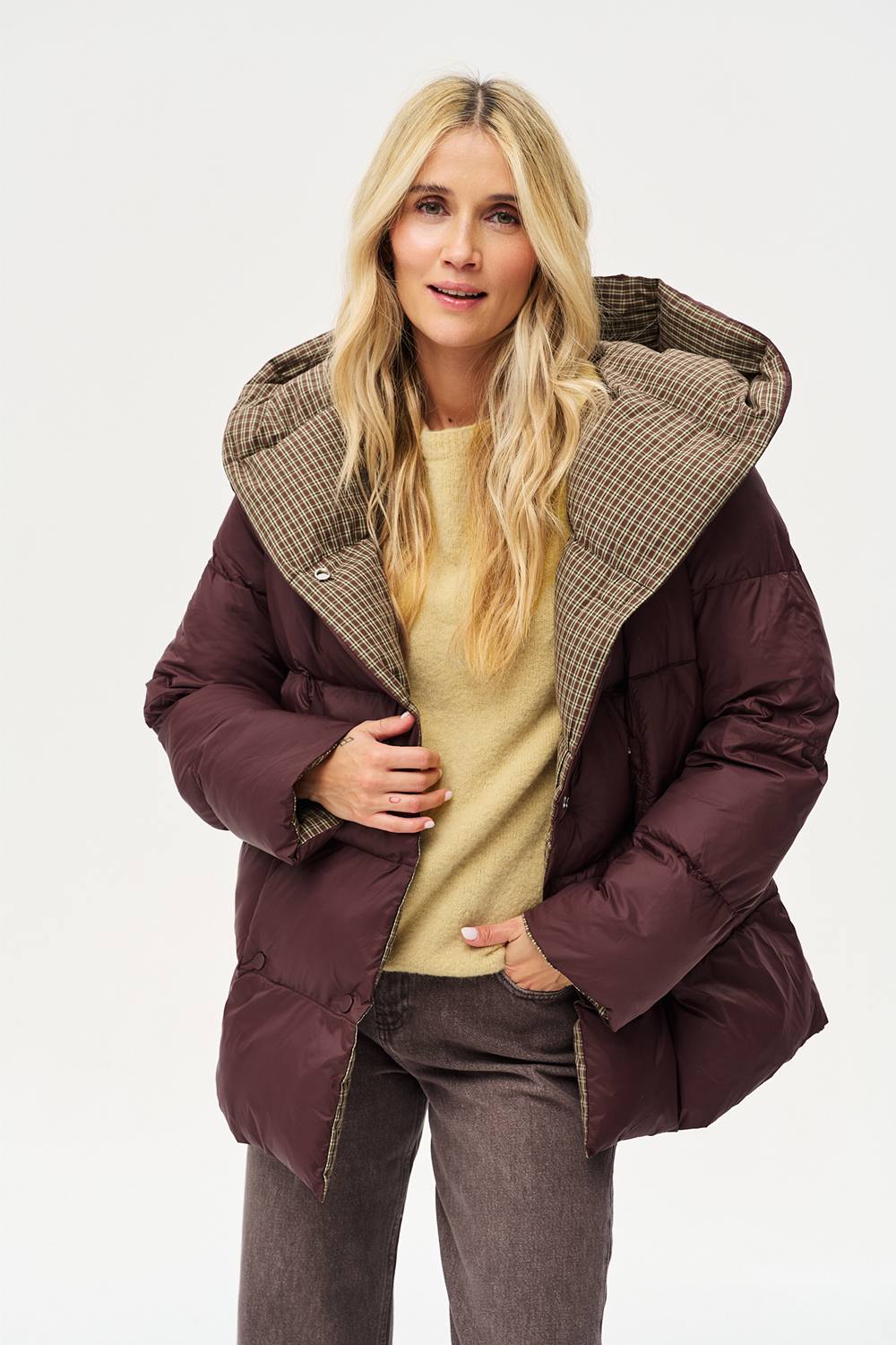 Alaska Moody Plaid Reversible Winter Jacket