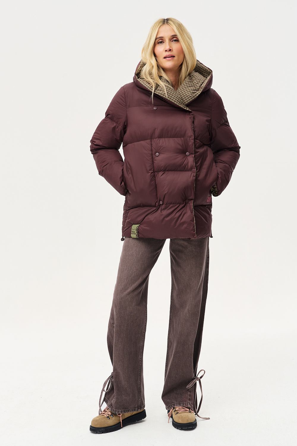 Alaska Moody Plaid Reversible Winter Jacket