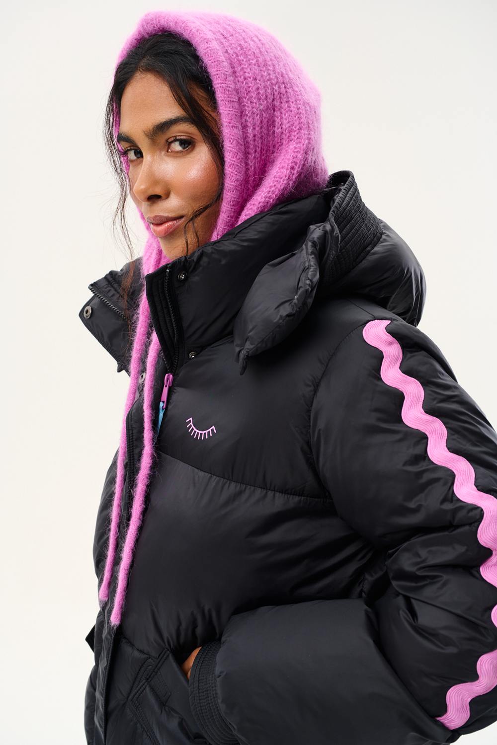 Fluffy Rose Balaclava